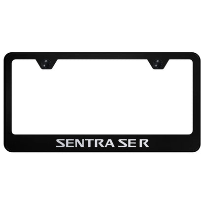 Black License Plate Frame - Officially Licensed for Nissan Sentra SE-R