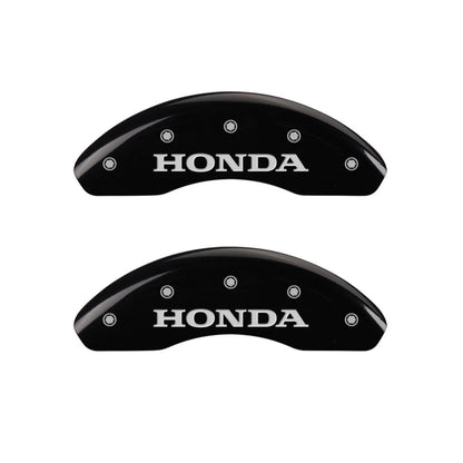 Black Front Caliper Covers for 2009-2013 Honda Fit Base by MGP
