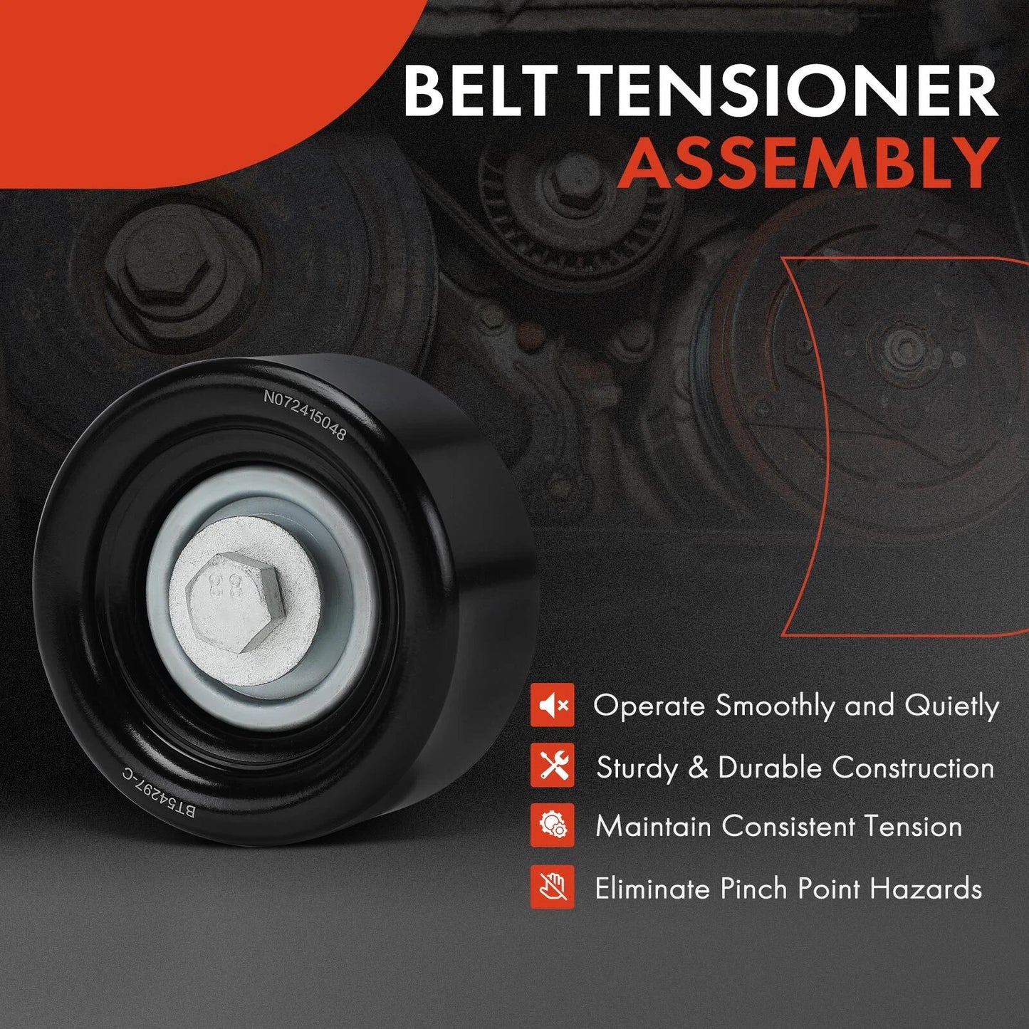Accessory Belt Idler Pulley for Silverado 2500 HD, Sierra 2500 HD (2020–2024)