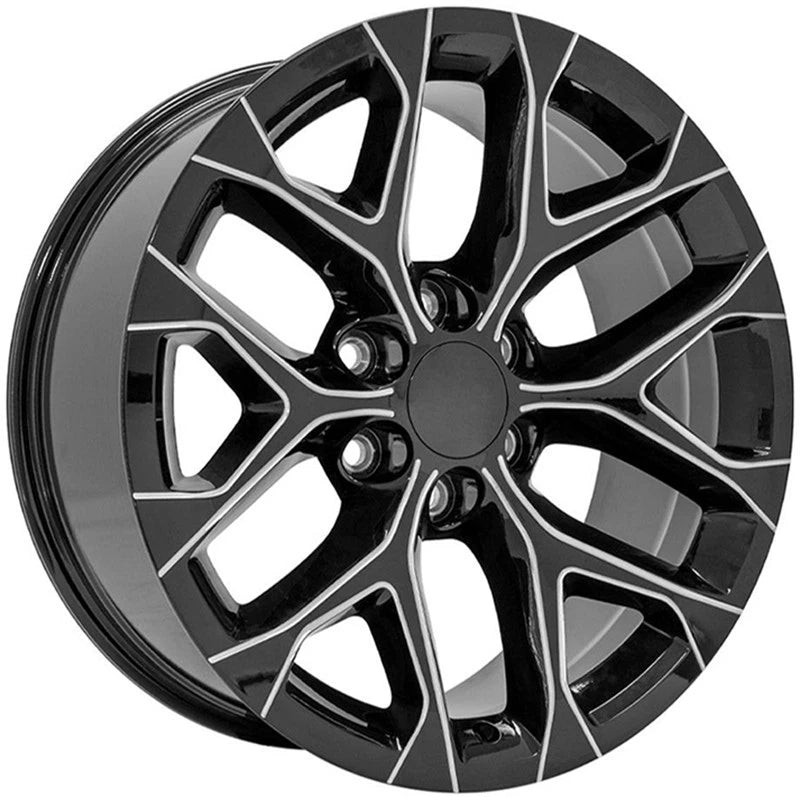 Black 20 Inch Wheel with Milled Edge for GMC Savana 1500 (2003–2014)