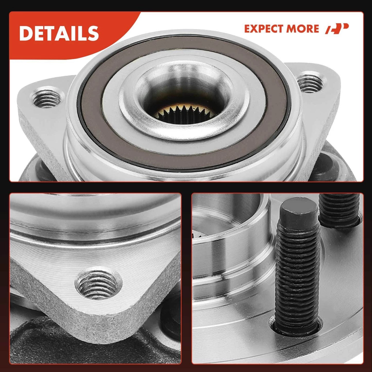 2X Front Wheel Hub & Bearing Assembly for Chevy Cruze (2011–2015)