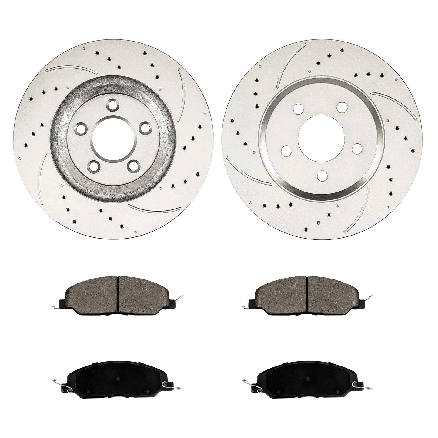 Front Brake Rotors and Ceramic Pads Kit for Ford Mustang (2005–2010)