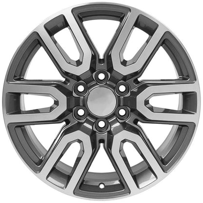 20 Inch Gunmetal Machined Wheel Replacement for 2003–2014 Chevy Express 1500