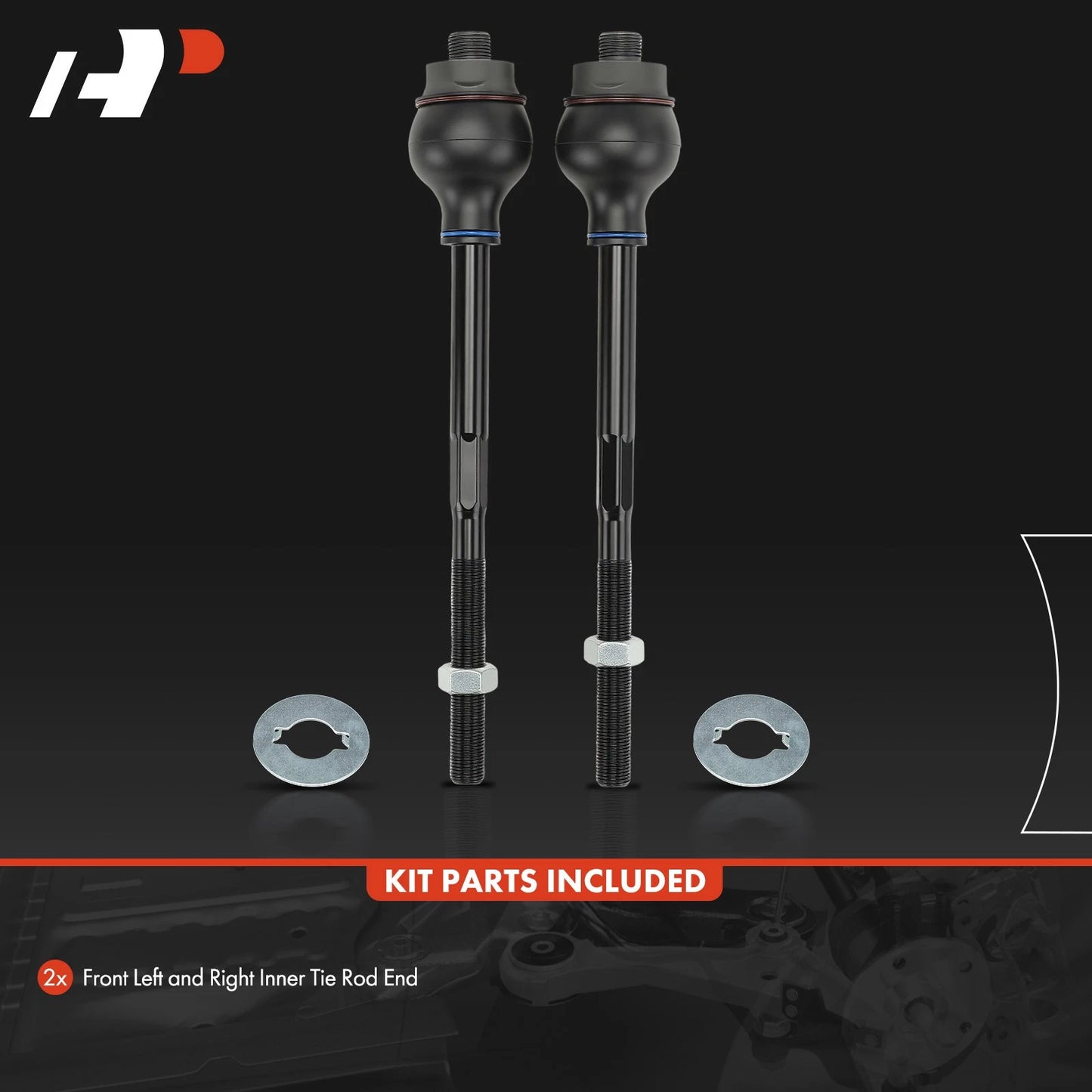 2X Front Inner Tie Rod End for Chevy Silverado GMC Sierra 2500HD (2011–2025)