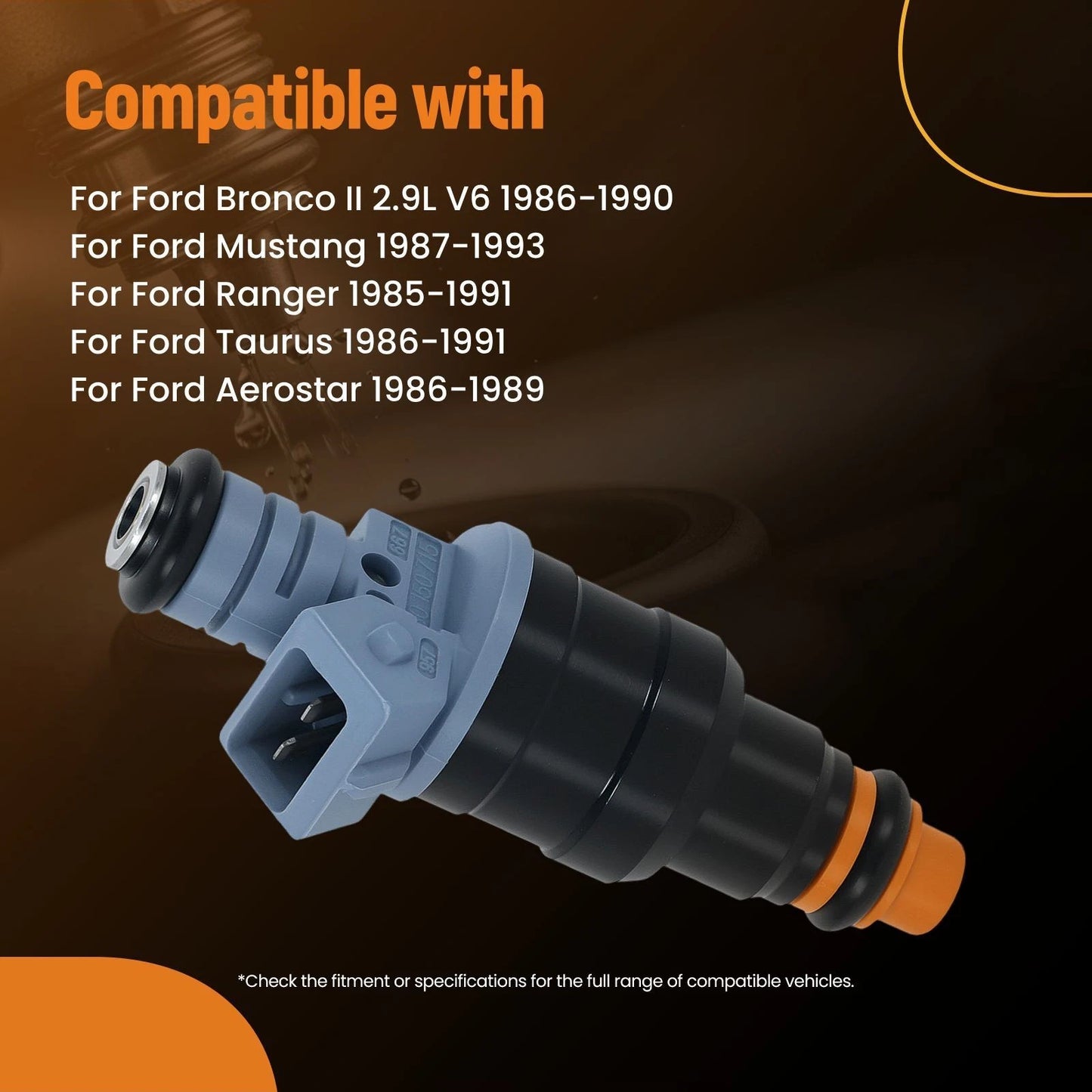 Fuel Injector Set for Ford Aerostar Bronco II 2.9L (1986–1990)