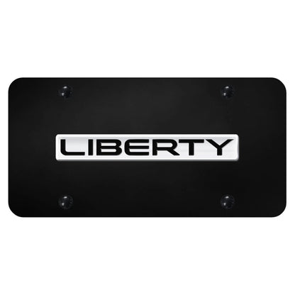 Chrome Name on Black License Plate - Officially Licensed for Jeep Liberty