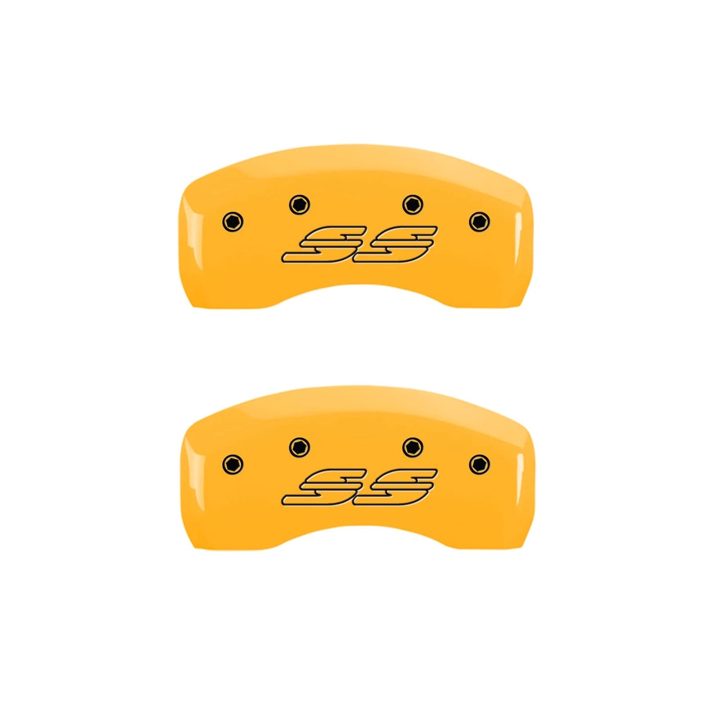 Front and Rear Yellow SS Caliper Covers for 2000–2005 Chevy Impala