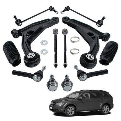Front Lower Control Arm, Tie Rod, Sway Bar Ball Joint for Dodge Journey (2009–2020)