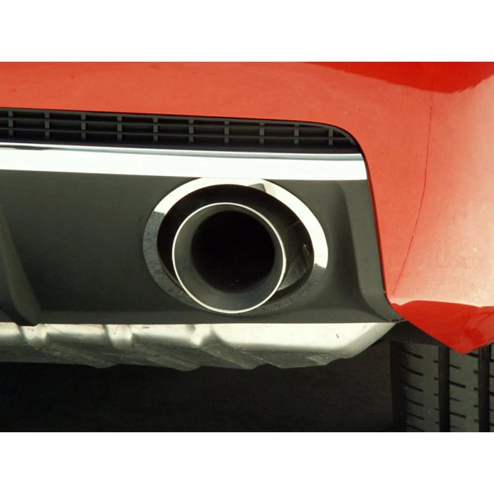 Exhaust Trim Rings Polished Stainless Chopped Oval Style for Chevy Camaro (2010–2013)