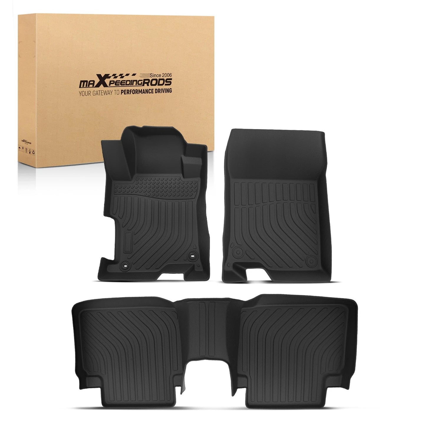 Black TPE Carpet Floor Mats for Honda Accord Sedan (2008–2012)