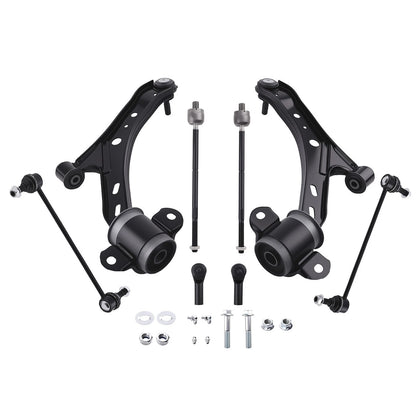 Front Lower Control Arms Ball Joints Sway Bar Tie Rods for 2005–2010 Ford Mustang