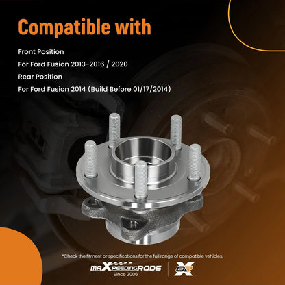 Front Wheel Bearing & Hub Assembly for Ford Fusion & Lincoln MKZ (2013–2016)