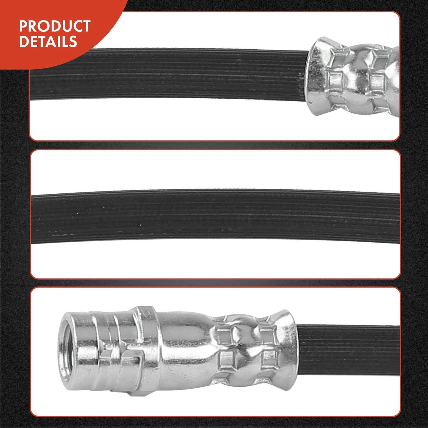 2X Rear Brake Hydraulic Hose for Mercedes-Benz SLK55 AMG (2013–2016)