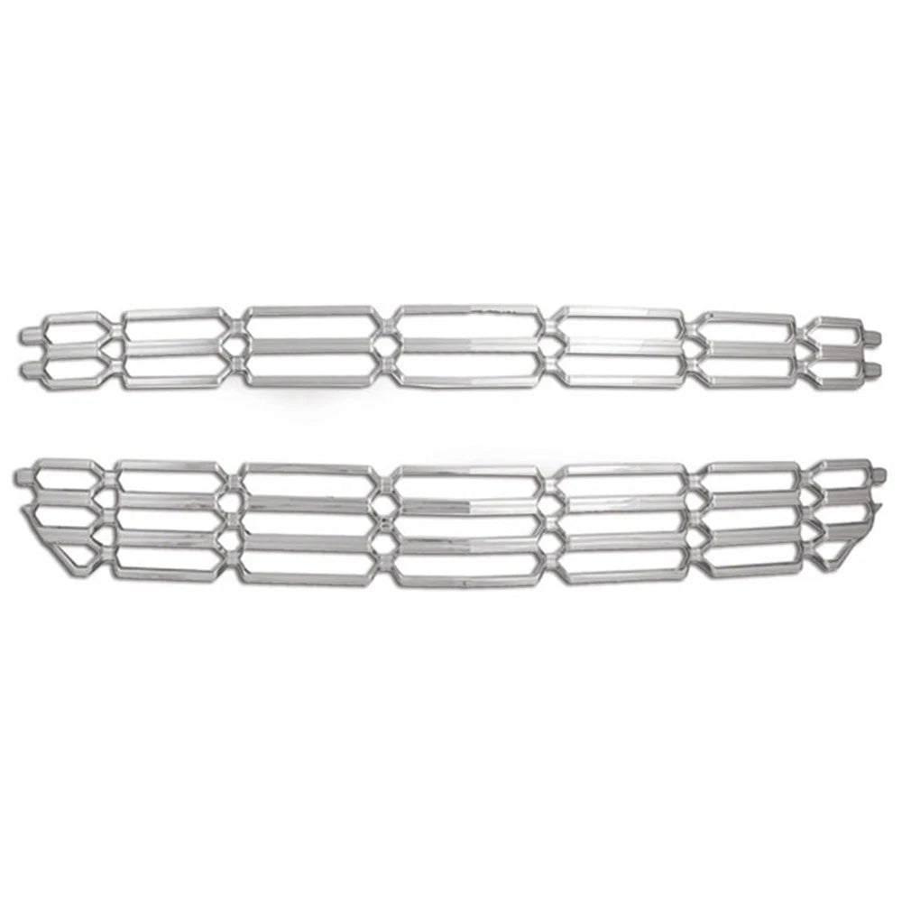 Premium FX 2pc Chrome ABS Grille Overlay for 16-19 Chevy Silverado 1500 WT/LS/LT