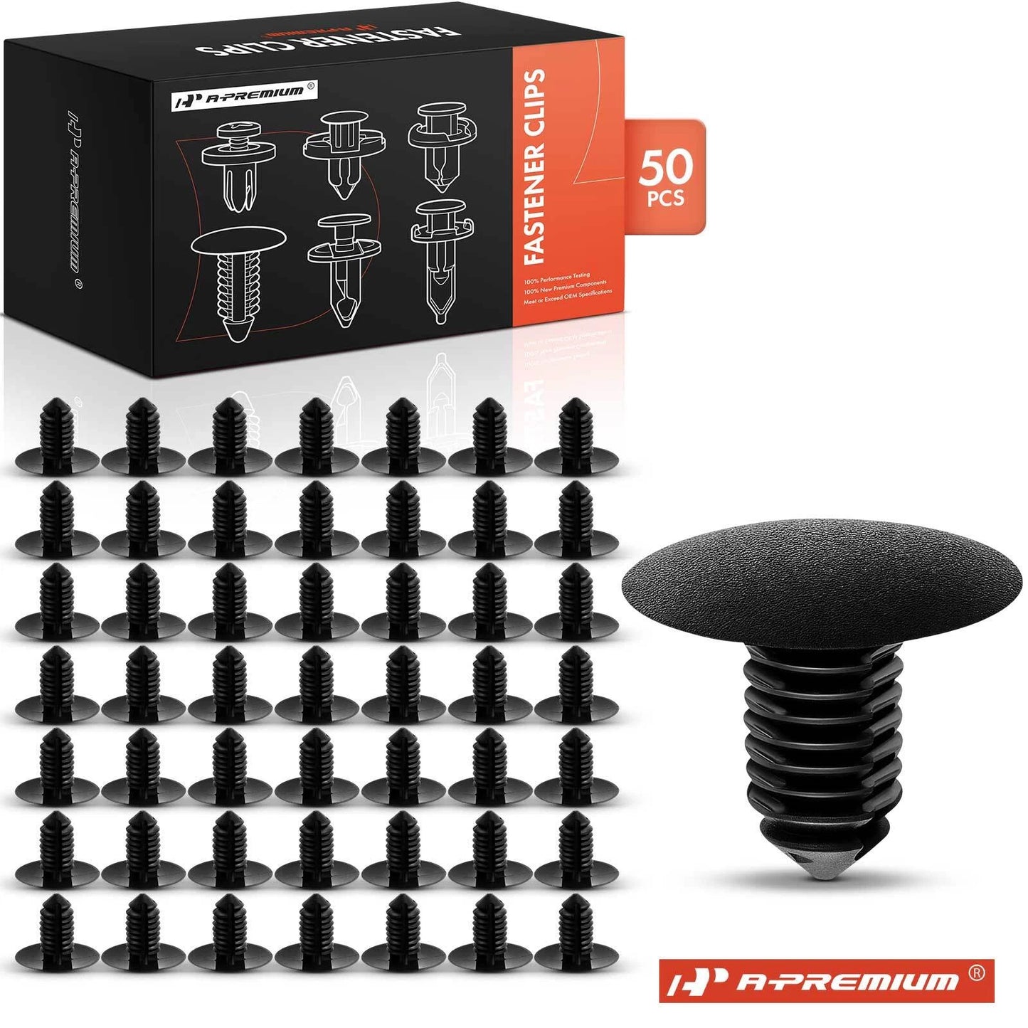 50Pcs Nylon Engine Compartment Retainer Clips for GM Chevy