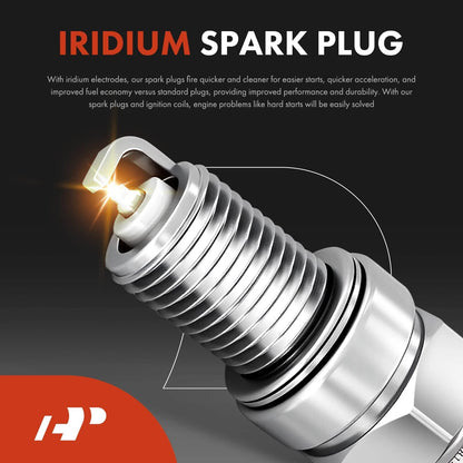 1x Ignition Coil & 8x Iridium Spark Plugs for Chevy Impala (2000–2020)
