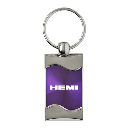 Purple Rectangular Wave Keychain - Officially Licensed for Hemi Vehicles