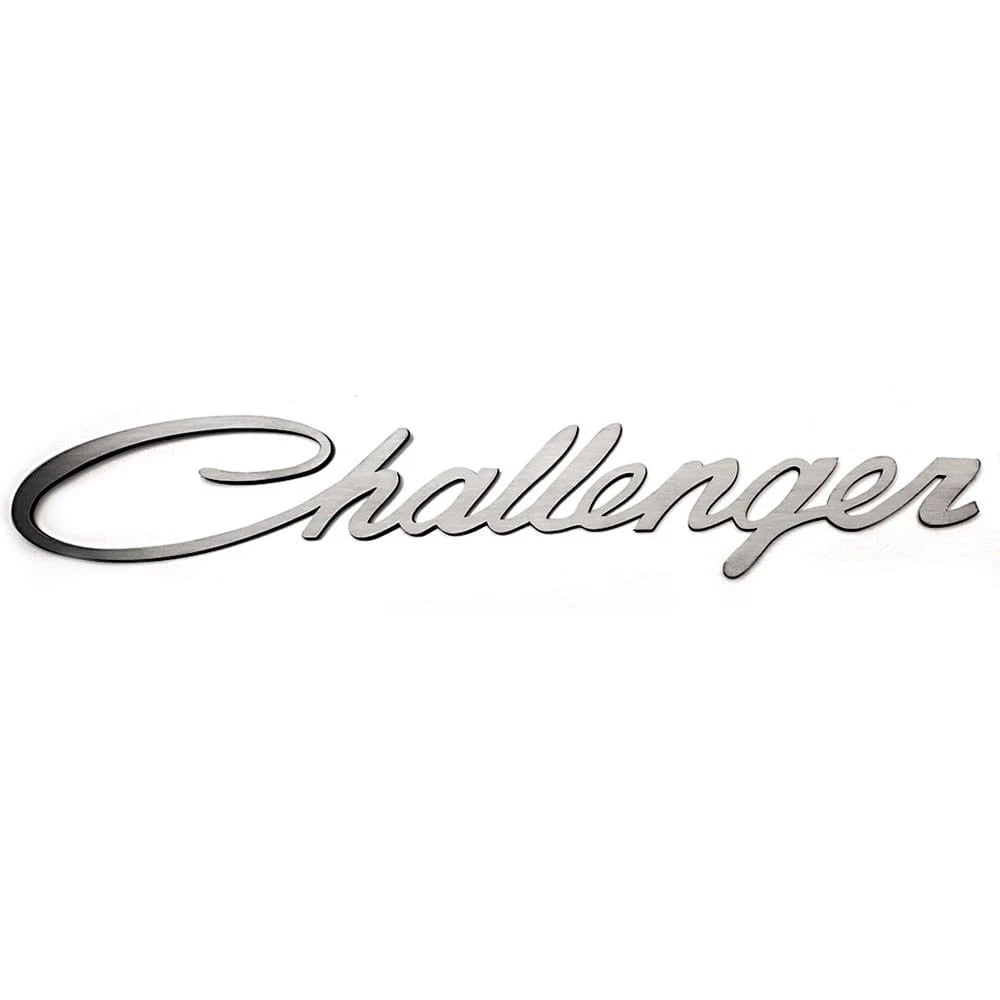 2pc Brushed Stainless Steel Side Fender Lettering for Dodge Challenger (2015–2023)