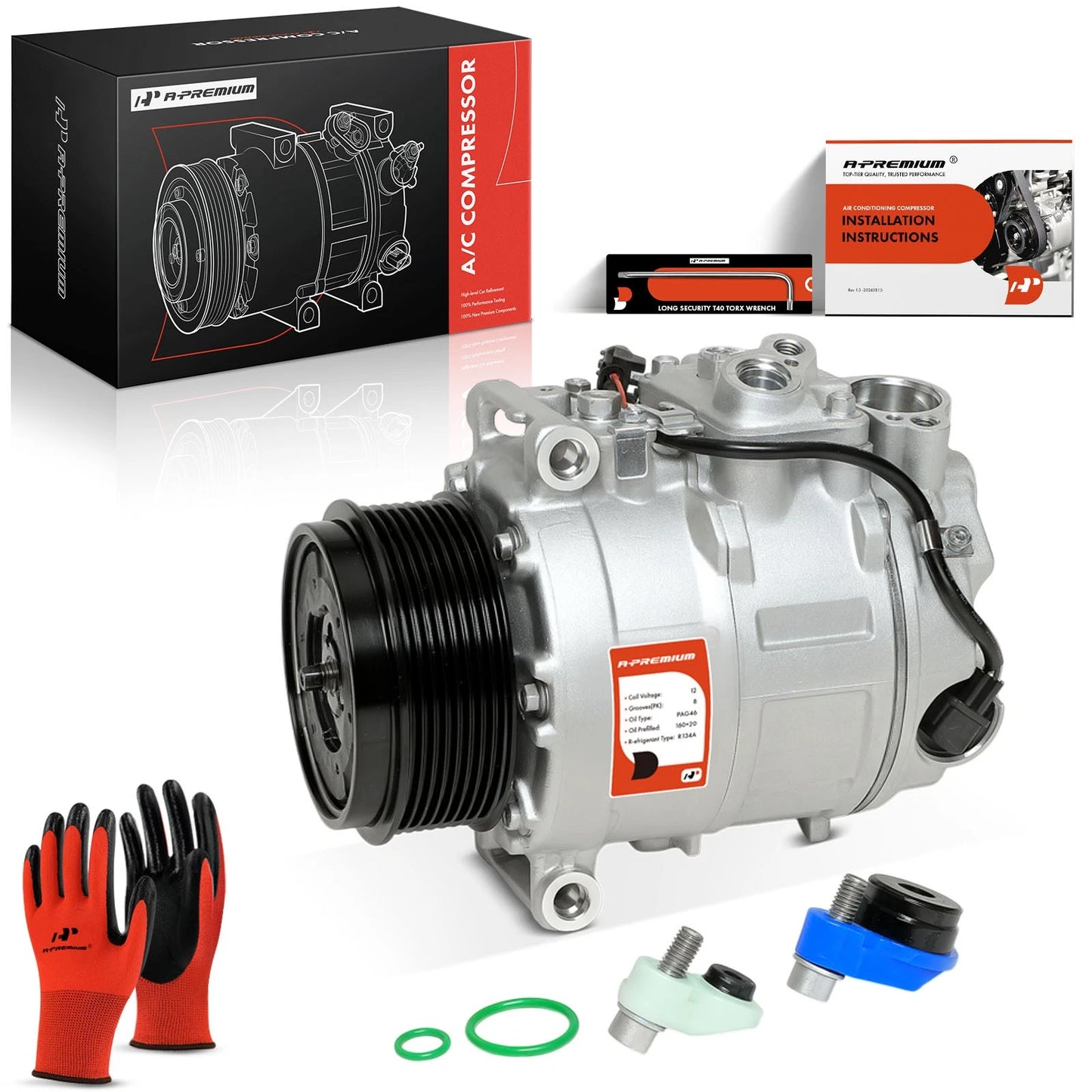 A/C Compressor with Clutch for Mercedes-Benz ML320 ML350 GL320 (2000–2012)