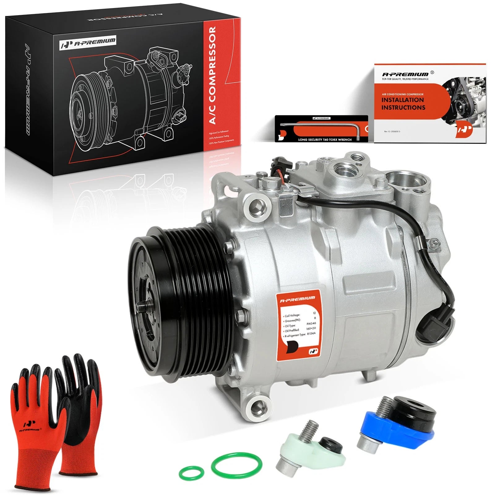 A/C Compressor with Clutch for Mercedes-Benz ML320 ML350 GL320 (2000–2012)
