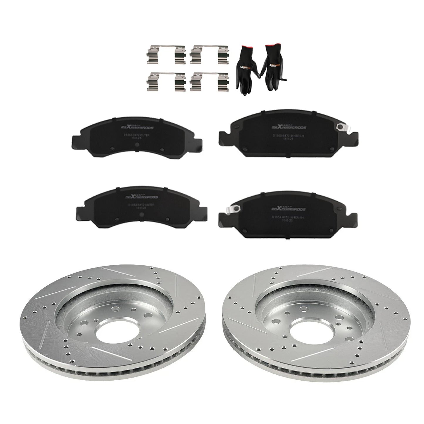 Front Brake Rotors and Pads Kit for Chevrolet Silverado 1500 (2005–2018)