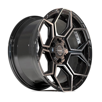 22" Black 6 Lug Wheel w/Brushed Face for 1988-00 Chevy K2500 - RVO5267