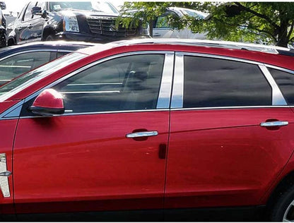 8p Luxury FX Chrome Pillar Post Set w/Triangles for 2010-2016 Cadillac SRX