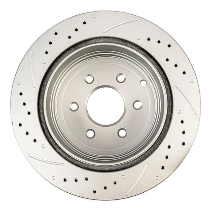 2x Rear Drilled & Slotted Brake Rotors for Nissan Pathfinder (2004–2012)