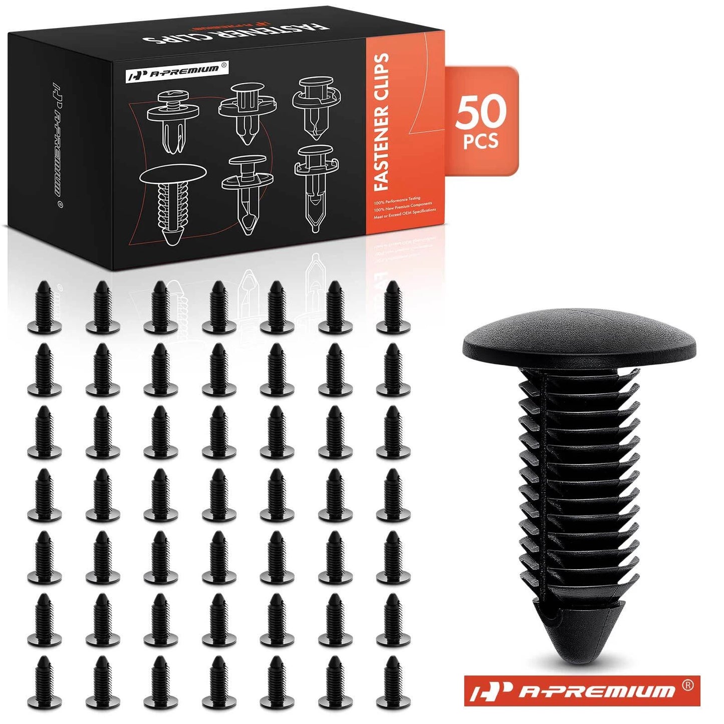 50Pcs 11mm Nylon Bumper Fascia Retainer for Ford