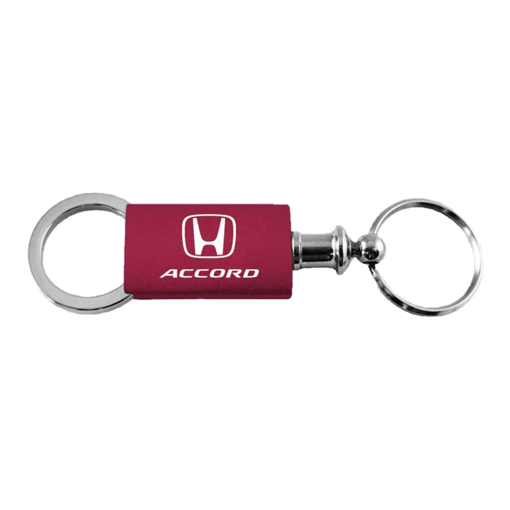 Burgundy Anodized Aluminum Valet Keychain - Officially Licensed for Honda Accord