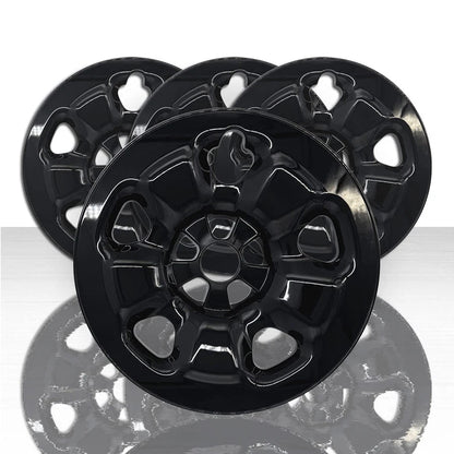 4 for Jeep Cherokee Sport 2014-17 Black 17" Wheel Skins Hub Caps Full Rim Covers