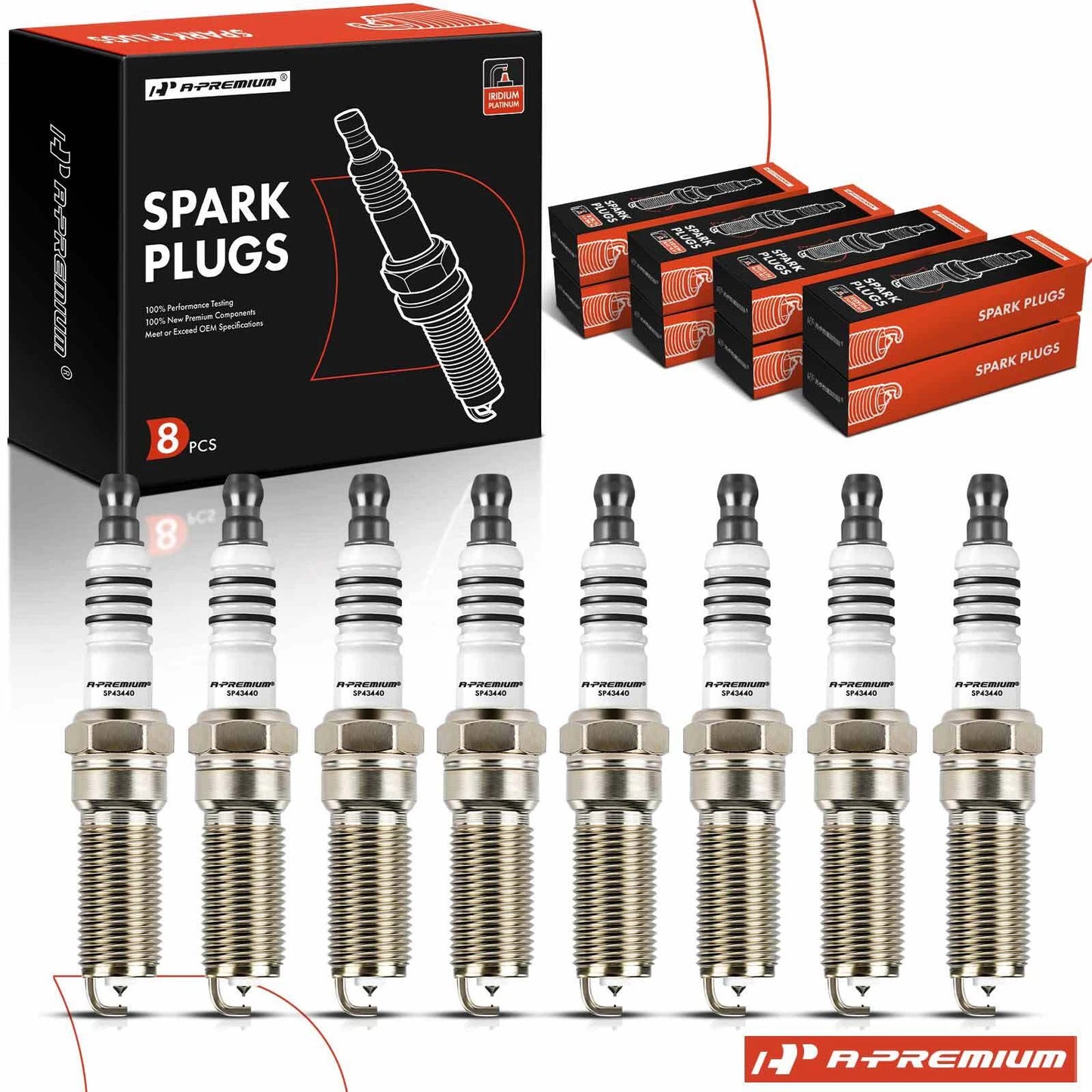 8x Iridium Platinum Spark Plugs for Chevy Silverado 1500 (2014–2020)