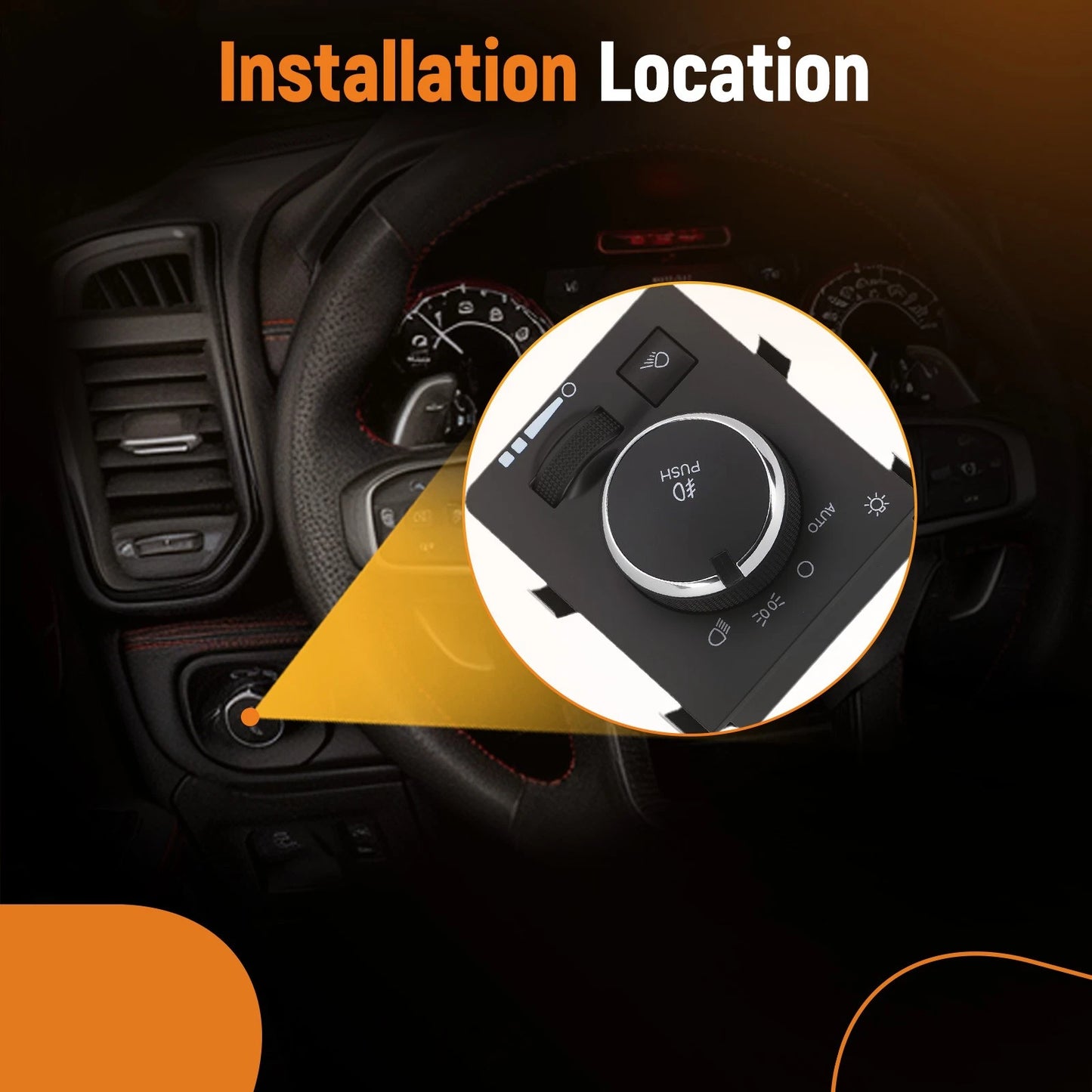 Headlight Fog Light Switch for Ram 4500 2013–2021 (2013–2021)