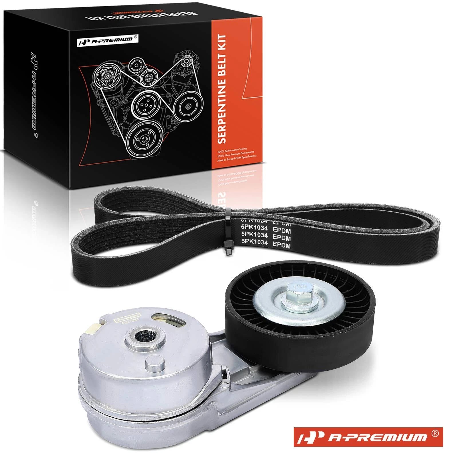 2X Serpentine Belt Drive Component Kit for Chevy Malibu (2004–2005)