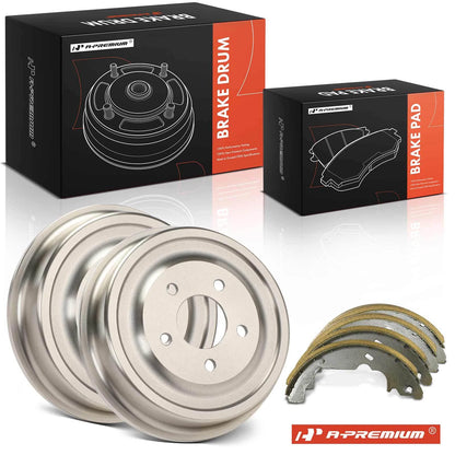 Brake Drums + Ceramic Brake Shoes for Chevrolet Equinox (2005–2021)