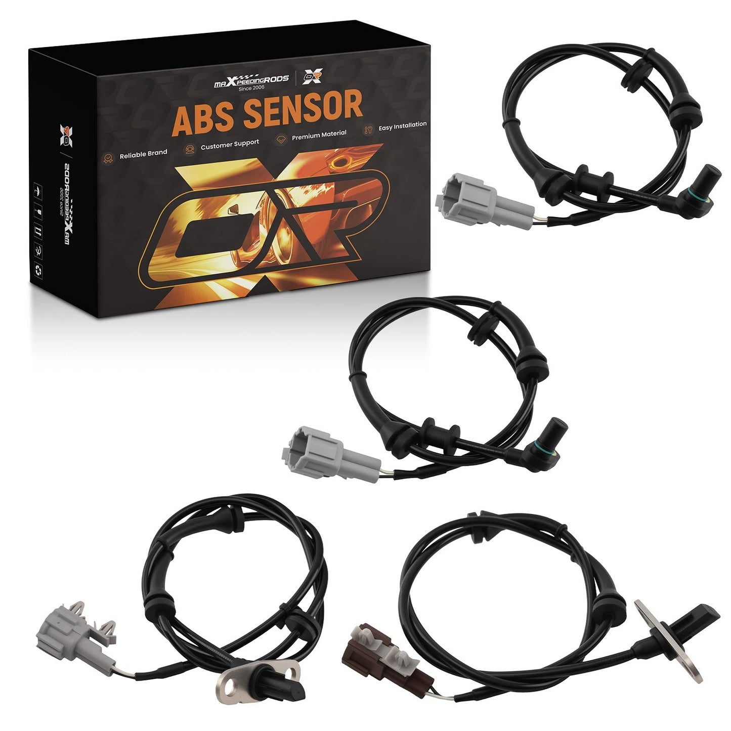 ABS Wheel Speed Sensors for Nissan Xterra (2008–2015) Front Rear (4pcs)
