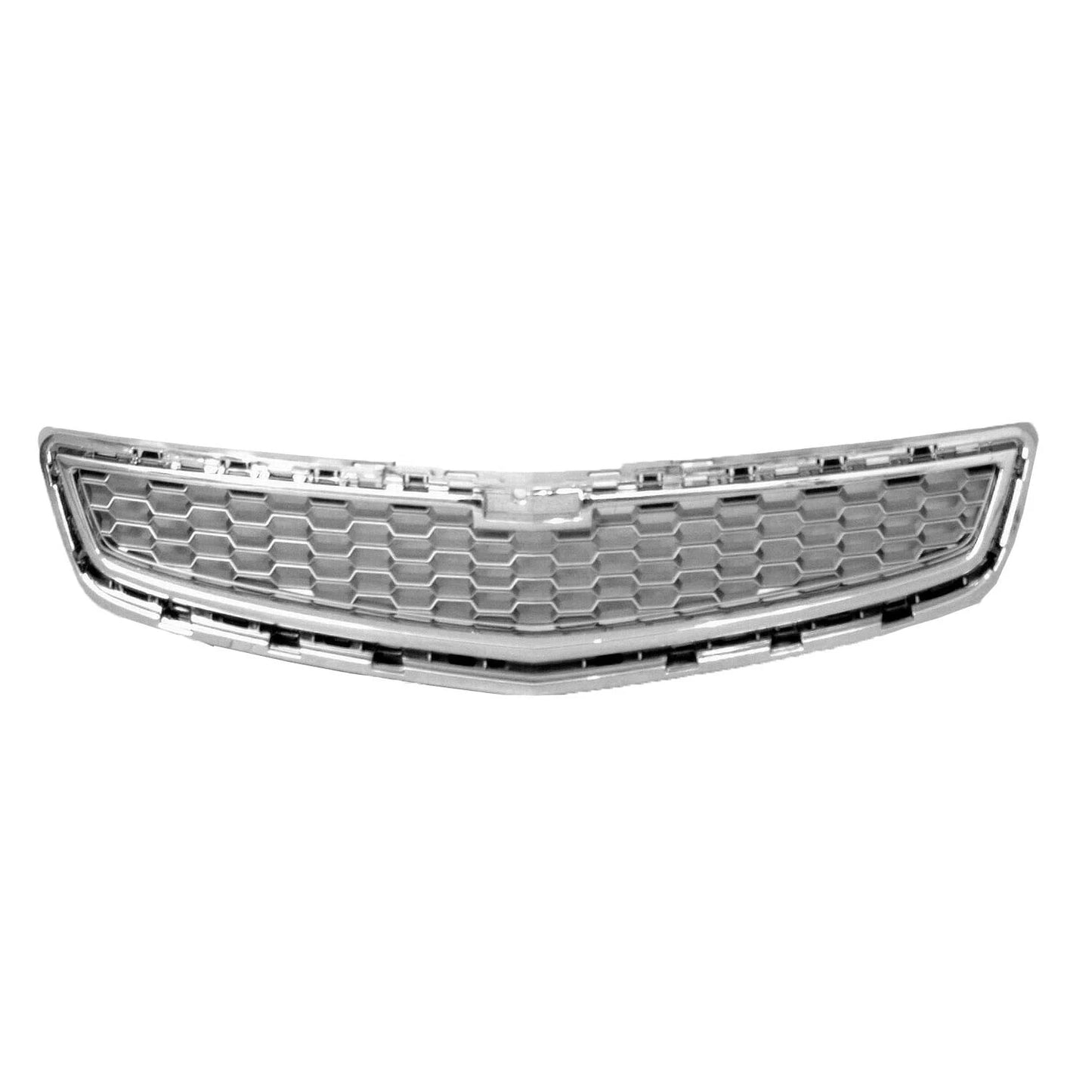 Replacement Gray/Silver Chrome Plastic Front Center Grille for 2013 Chevy Malibu
