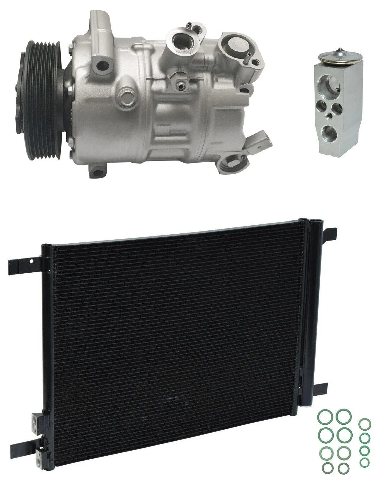 AC Compressor Kit With Condenser Replacement for Audi Q3 2.0L (2019–2019)