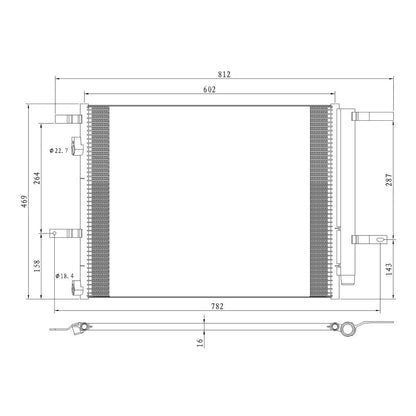 Replacement A/C Condenser Repair Part For 2013-2020 Ford Fusion