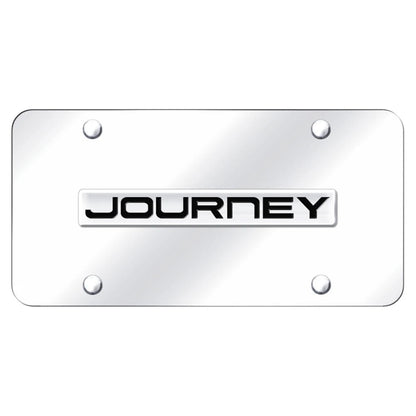 Chrome Name on Chrome License Plate - Officially Licensed for Dodge Journey