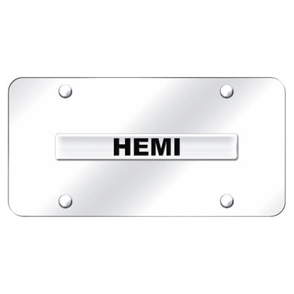 Chrome Name on Chrome License Plate - Officially Licensed for Hemi Vehicles