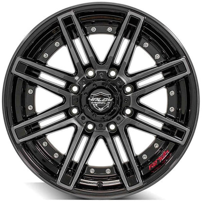 Gloss Black Wheel 20 Inch with Brushed Face for Ford Excursion (2000–2005)