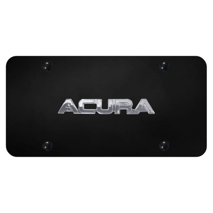 Chrome Name on Black License Plate - Officially Licensed for Acura