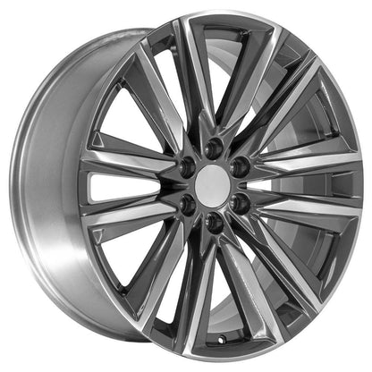 2WD Wheel with Polished Face for 1988–2000 Chevy C2500 in Gunmetal