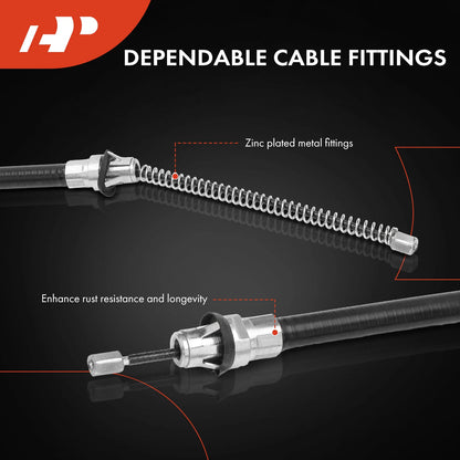 2X Rear Parking Brake Cable for Chevrolet Malibu Pontiac Grand Am (1997–2005)