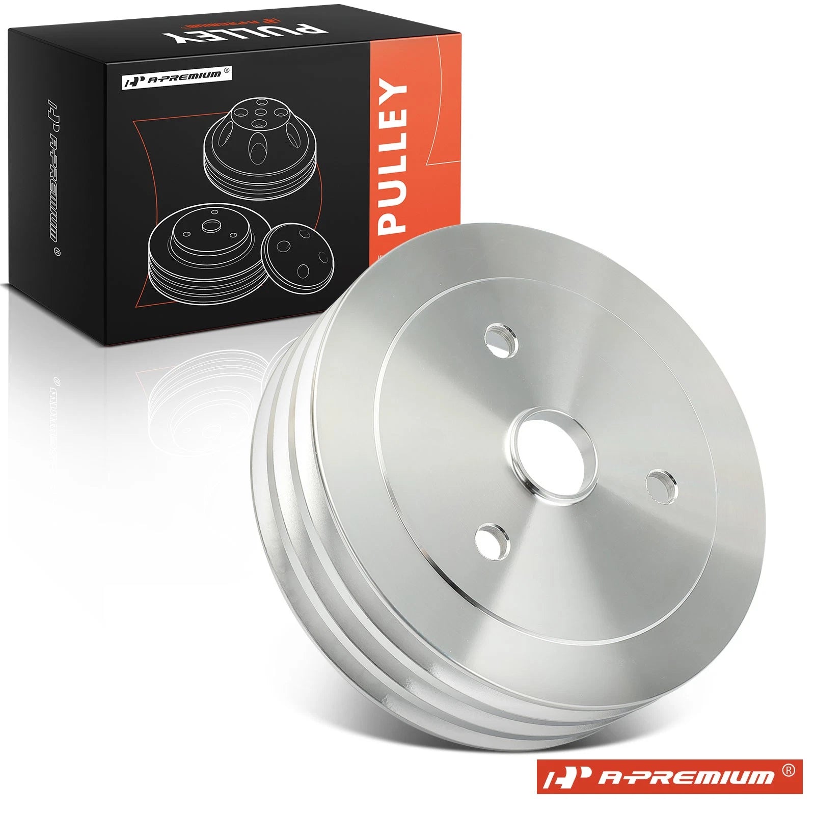 Aluminum Triple-Groove Crankshaft Pulley for Chevy SBC V8 (1955–1968)