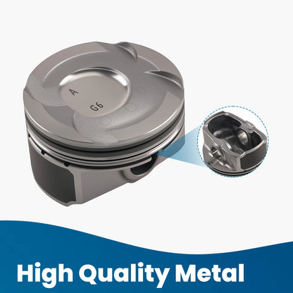 4 Piston & Ring Kit for Hyundai Kia Accent Rio 1.6L (2012–2016)