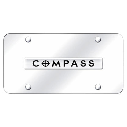 Chrome Name on Chrome License Plate - Officially Licensed for Jeep Compass
