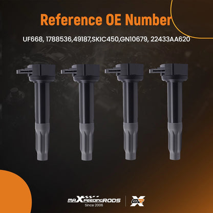 4x Direct Mount Ignition Coils for Subaru Legacy/Outback (2010–2012)
