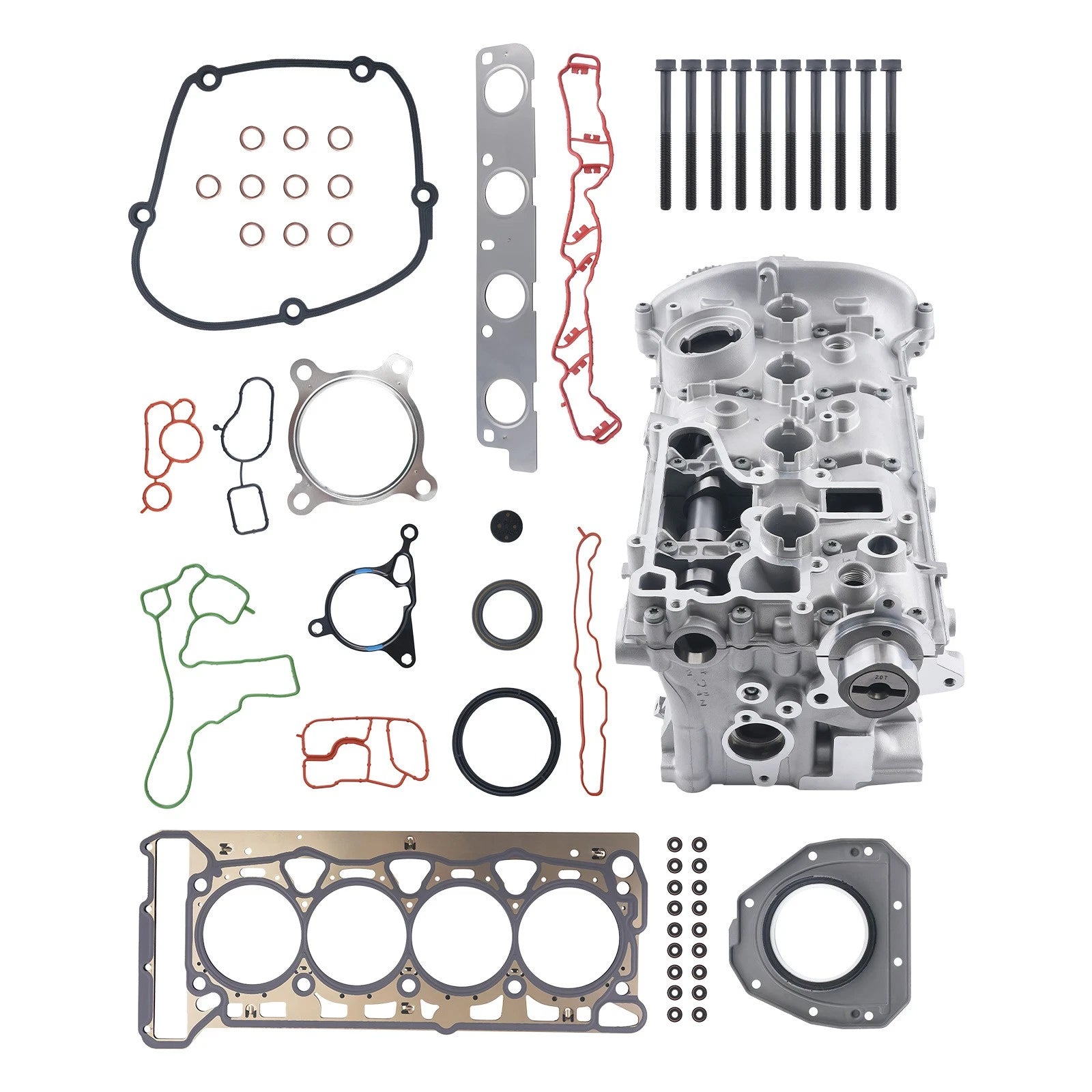 Cylinder Head Gasket Bolts Kit for Audi A3 Q3 VW Passat Jetta (2009–2014)